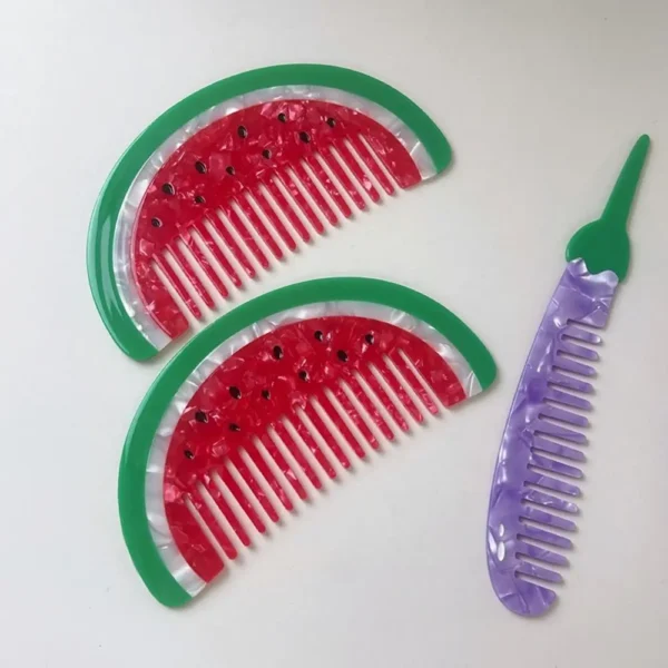 Pointed Tail Comb Tulip Acetate Comb Animal Puppy Makeup Comb Hair Accessories Wide Toothed Hairdressing Combs Household - Image 4