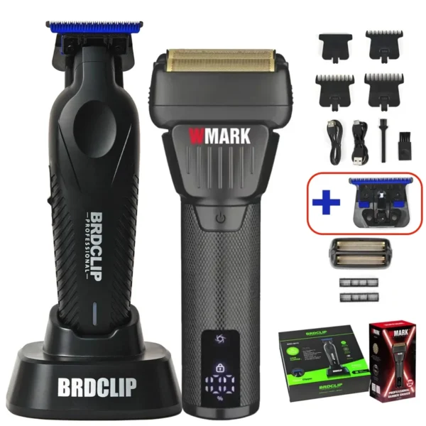 Professional Electric Hair Trimmer BRD 9615 DLC and Blue Ceramic Blade Barber Shop Hair Clipper NG 7982 Electric Shaver 9000RPM - Image 8
