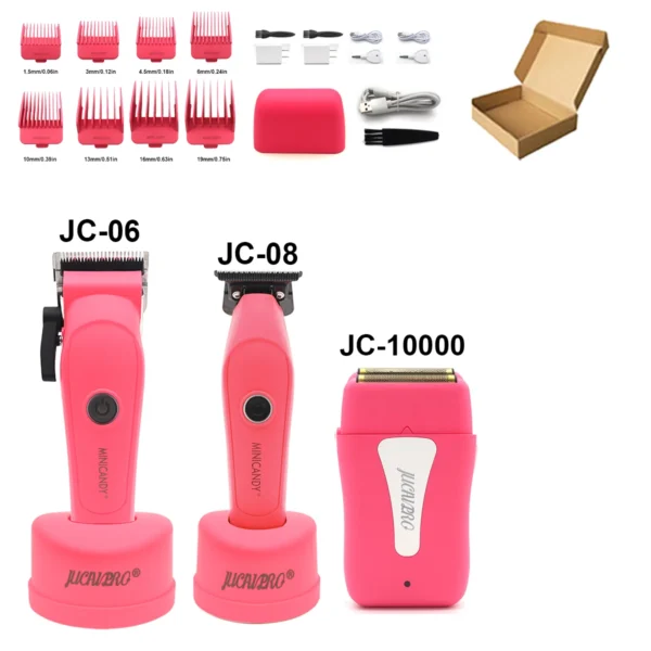 JUCAI MINICANDY JC-08 Professional Men's Hair Clipper DLC Blade Brushless Motor with Base Charger Hair Trimmer Finishing Machine - Image 18