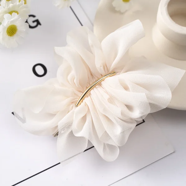 Big Spring Hair Claw Clips Women Metal Chiffon Flowers Ponytail Holder Hairpin Barrettes Fashion Girls Hair Accessories Hairgrip - Image 10