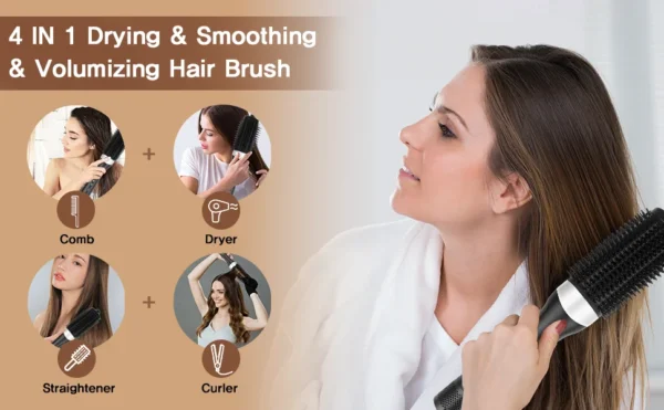 TINSOL New 3-in-1 hot air comb hair straightener curling iron constant temperature hair care lasting styling air anion comb - Image 8