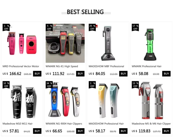 M8F MADESHOW Hair Clippers for Men,Barber Clippers Set,Mens Cordless wireless Hair Clipper for Barbers Haircut Kit Fade - Image 12
