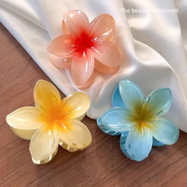 New Hawaiian Gradient Hair Clips Women Flower Hair Claws Shark Hairpins Vacation Beach Style Hairpins Hair Accessories - Image 19