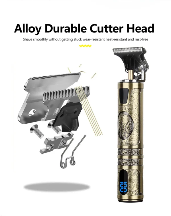 T9 LCD Electric Hairdresser Oil Shaving Head Electric Pusher Carving Electric Pusher Clipper Hair Precision Trimmer for Men Care - Image 32