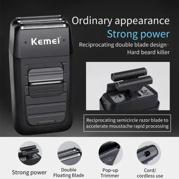 Kemei Hair Clipper Kit KM-2296 KM-2299 KM-1102 Men's Electric Hair Trimmer Machine Professional Hair Cutting Machine Clipper - Image 6