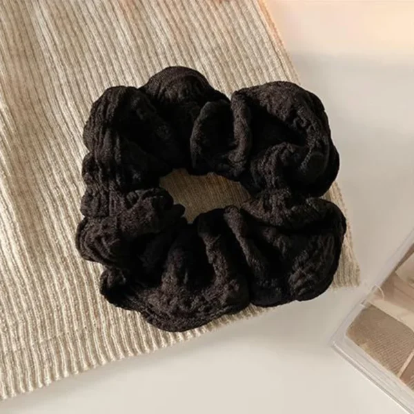 Solid Color Large Intestine Hair Rope for Women Simple Meatball Head Hair Ring Fashion Girl Does Not Damage The Hair Scrunchie - Image 5