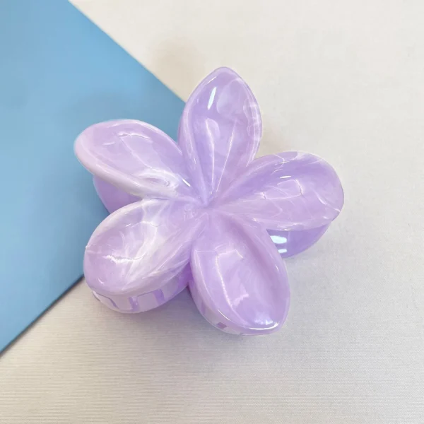 Korean Hawaiian Gradient Flower Hair Claw Clip For Women Girl Fashion Plastic Non Slip Hold Hairpin Barrette Hair Accessories - Image 35