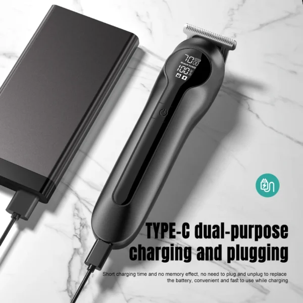 IRUIBEAUTY 986 6-in-1 Multifunctional Grooming Kit Rechargeable Waterproof Hair Clipper  Electric Shaver Nose Hair Trimmer - Image 5
