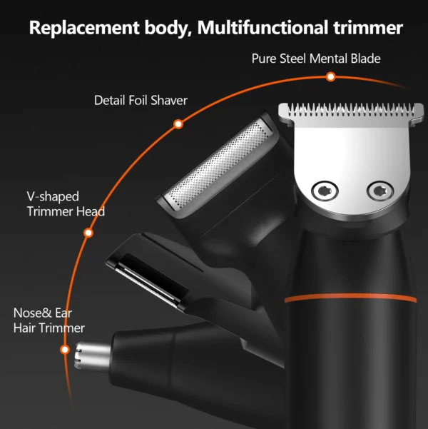 MAXGROOM 4 in 1 Body Hair Trimmer Kit for Men Pubic Hair Shaver Nose Beard Trimmer Electric IPX6 Waterproof Groin Shaver for Man - Image 2