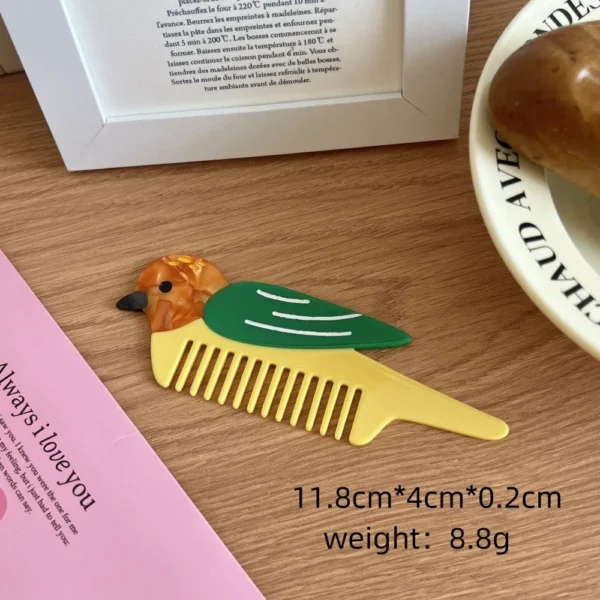 Pointed Tail Comb Tulip Acetate Comb Animal Puppy Makeup Comb Hair Accessories Wide Toothed Hairdressing Combs Household - Image 27
