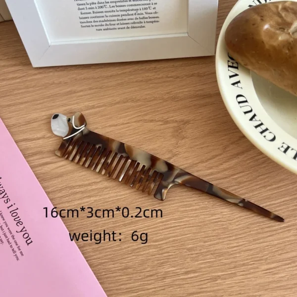 Pointed Tail Comb Tulip Acetate Comb Animal Puppy Makeup Comb Hair Accessories Wide Toothed Hairdressing Combs Household - Image 10
