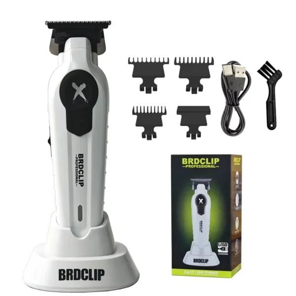 New 2025 BRDCLIP FA1T Green Professional Hair Trimmer Barber Carving Gradient Finish Machine Electric Clipper with Charger Stand - Image 7