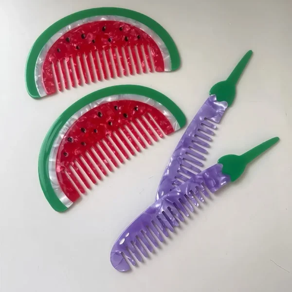 Pointed Tail Comb Tulip Acetate Comb Animal Puppy Makeup Comb Hair Accessories Wide Toothed Hairdressing Combs Household - Image 53