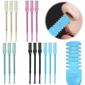 3pcs Double Nose Hair Scissors Nose Hair Trimmer Manual Nose Hair Removal Tool Double-sided Blade Hair Removal Accessories