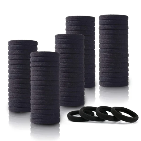 10/30/50pcs 4MM Black Ponytail Holder Elastic Hair Bands Scrunchies For Women Men Girl Lady Hairband Leagues Headband Accessory - Image 20