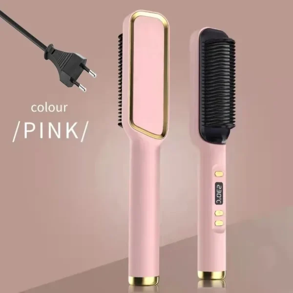 Hair Straightener Brush Heating Hot Comb Straightener Electric Hair Straightening Curly Multifunctional Iron Brush Comb Curler - Image 12