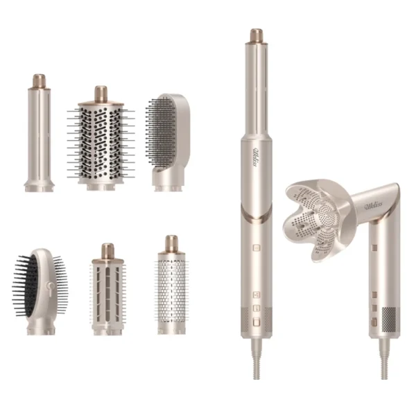 8 in 1 Hair Dryer Brush High Speed Brushless Blow Dryer Negative Ionic Hair Heating Brush Hot Air Styling Comb Auto Hair Curle - Image 7