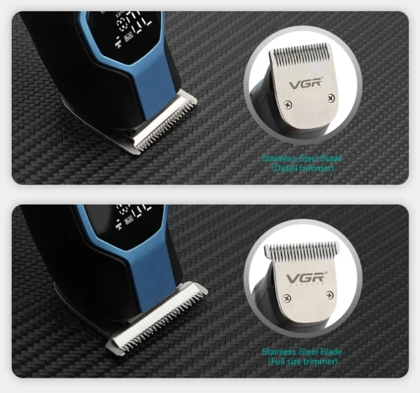 VGR V-173 5-in-1 Multifunctional Hair Trimming Set Home Full Body Hair Removal Device Nose Hair Trimmer Oil Head Carving Hair Cl - Image 11