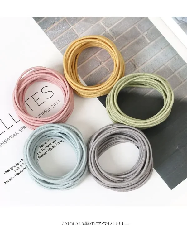 100PCS/Set Women 3.5CM Basic Nylon Elastic Hair Bands Ponytail Hair Scrunchie Rubber Bands Headband Hair Accessories Headwear - Image 26