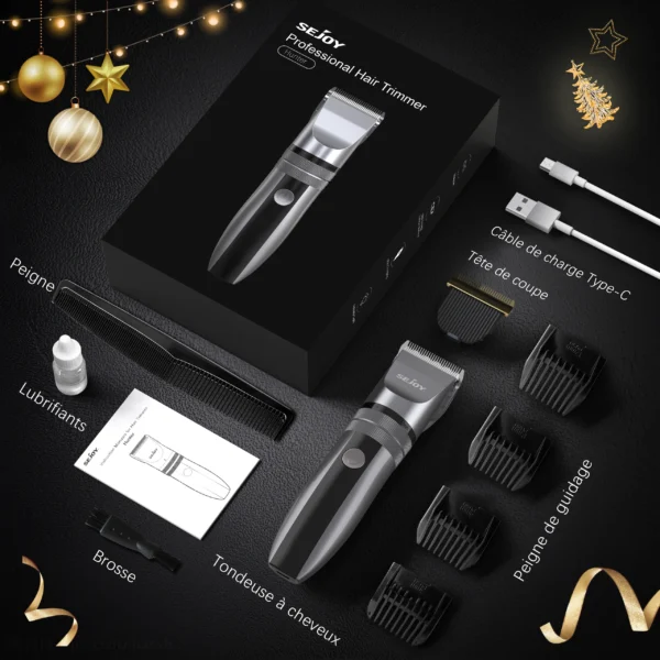 Sejoy Electric Hair Clippers Men Professional kit USB Rechargeable Men's Barber Hair Cutting Machine Beard Trimmer For Men Kids - Image 11