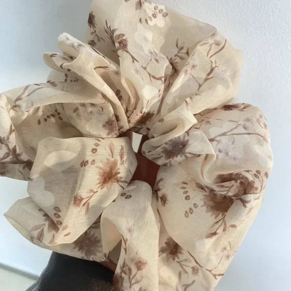 2024 Korea Fashion Stripe Hair Rubber Bands Girls Blue Scrunchie Elastic Big Hair Tie Solid Color Silk Hair Bands accessoires - Image 19