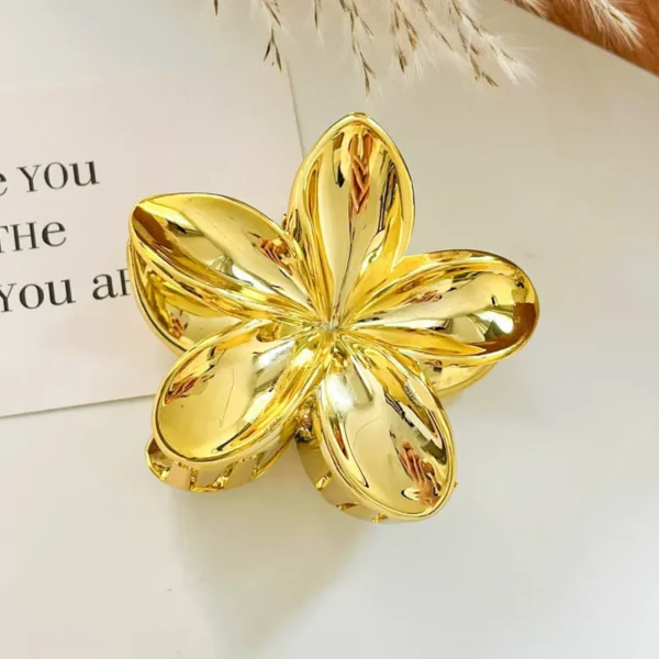 Korean Hawaiian Gradient Flower Hair Claw Clip For Women Girl Fashion Plastic Non Slip Hold Hairpin Barrette Hair Accessories - Image 12