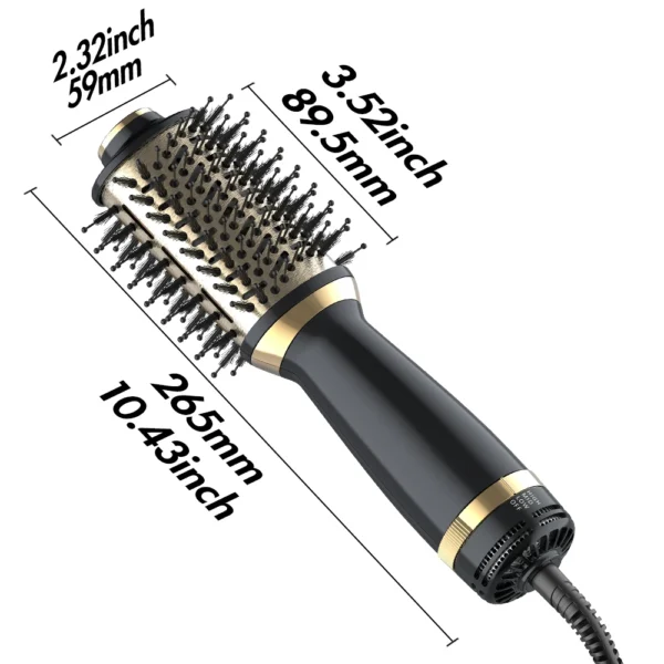 hair dryer brush in one, 4in1 hair dryer brush hair dryer with oval bucket, mini hot air brush for all hair types, suitable gift - Image 3
