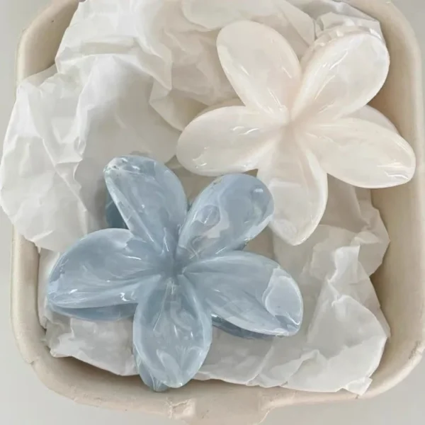 Korean Hawaiian Gradient Flower Hair Claw Clip For Women Girl Fashion Plastic Non Slip Hold Hairpin Barrette Hair Accessories - Image 18