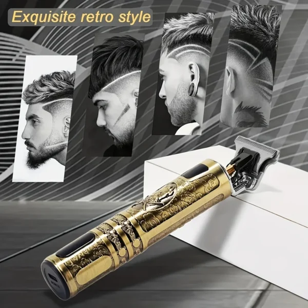 Electric Hair Clipper With LCD Display Oil Head Hair Cutting Machine Hair Beard Trimmer Rechargeable USB Shaver For Men Father - Image 11
