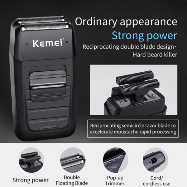 Kemei Hair Clipper Kit for Men, Electric Shaver, Hair Trimmer, Professional Cutting Machine, KM-2290, KM-2293, KM-1102 - Image 41