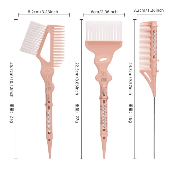 Locatable Coloring Hair Dye Brushes Plastic Easy Clean Mixing Bowl  Salon Barber Tinting Brush Hairdressing Haircut Accessories - Image 6