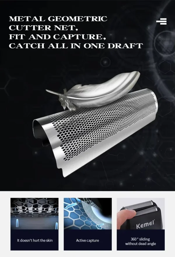 Kemei Hair Clipper Kit for Men, Electric Shaver, Hair Trimmer, Professional Cutting Machine, KM-2290, KM-2293, KM-1102 - Image 36