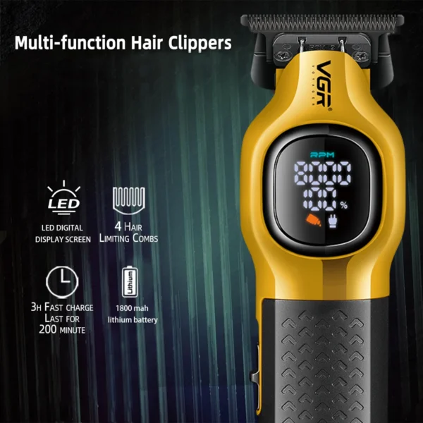 VGR Beard Trimmer Kit 886T Man Hair Clippers Set Vgr 340 Haircut Machine Rechargeables Full Set 37 - Image 2