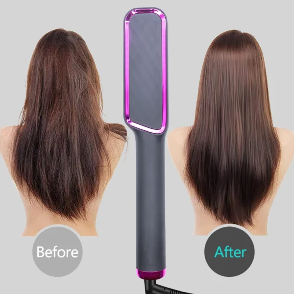 Hair Straightener Brush Heating Hot Comb Straightener Electric Hair Straightening Curly Multifunctional Iron Brush Comb Curler - Image 29