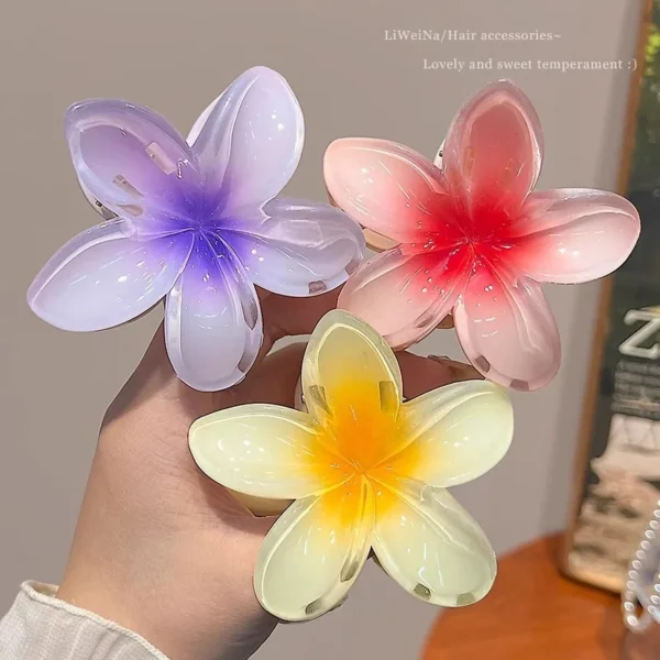 New Hawaiian Gradient Hair Clips Women Flower Hair Claws Shark Hairpins Vacation Beach Style Hairpins Hair Accessories - Image 26