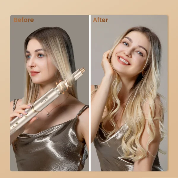 8 in 1 Hair Dryer Brush High Speed Brushless Blow Dryer Negative Ionic Hair Heating Brush Hot Air Styling Comb Auto Hair Curle - Image 2