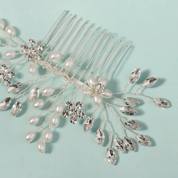 Trendy Pearl Handmade Hair Combs Delicate Crystal Flower Beaded Hair Clip Headpiece Festive Party Jewelry Hair Accessories - Image 17