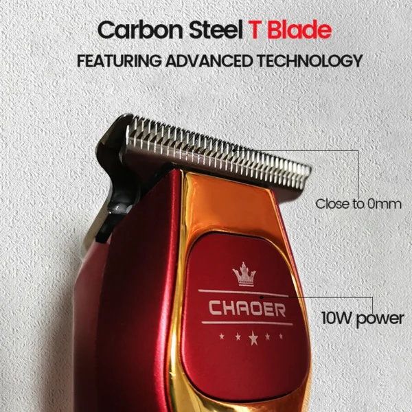 Powerful Professional Hair Trimmer Men 0 MM T Blade Electric Clipper Rechargeable Barber Haircut Machine Beard Trimmer Shaver - Image 3