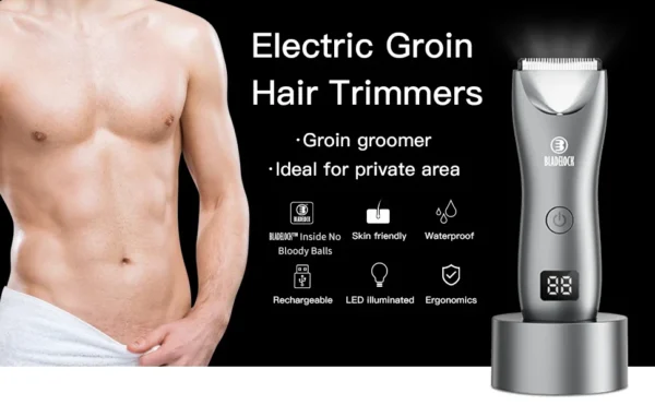 Professional Groin Body Hair Trimmer Ball Shaver for Men Body Grooming Clipper Rechargeable Ceramic Trimmer Bikini Epilator - Image 11