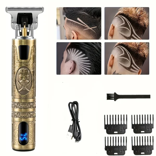 Electric Hair Clipper With LCD Display Oil Head Hair Cutting Machine Hair Beard Trimmer Rechargeable USB Shaver For Men Father - Image 7