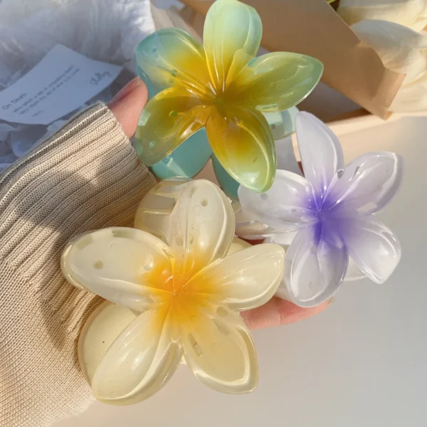 New Hawaiian Gradient Hair Clips Women Flower Hair Claws Shark Hairpins Vacation Beach Style Hairpins Hair Accessories - Image 27