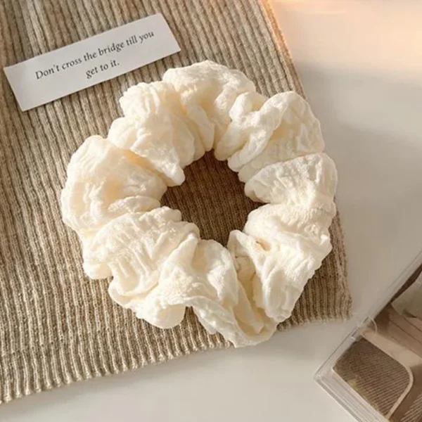 Solid Color Large Intestine Hair Rope for Women Simple Meatball Head Hair Ring Fashion Girl Does Not Damage The Hair Scrunchie - Image 6