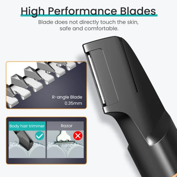 Kensen S16 Body Hair Shaver Kits for Men 3 In 1 Beard Hair Trimmer IPX6 Waterproof Hair Cutting Machine Electric Clipper Barber - Image 14