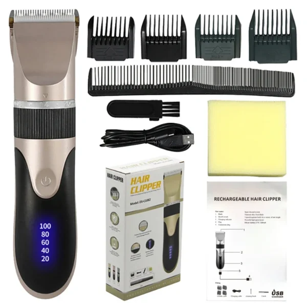 Hair Clipper Electric Barber Hair Trimmers For Men Adults Kids Cordless Rechargeable Hair Cutter Machine Professional - Image 6