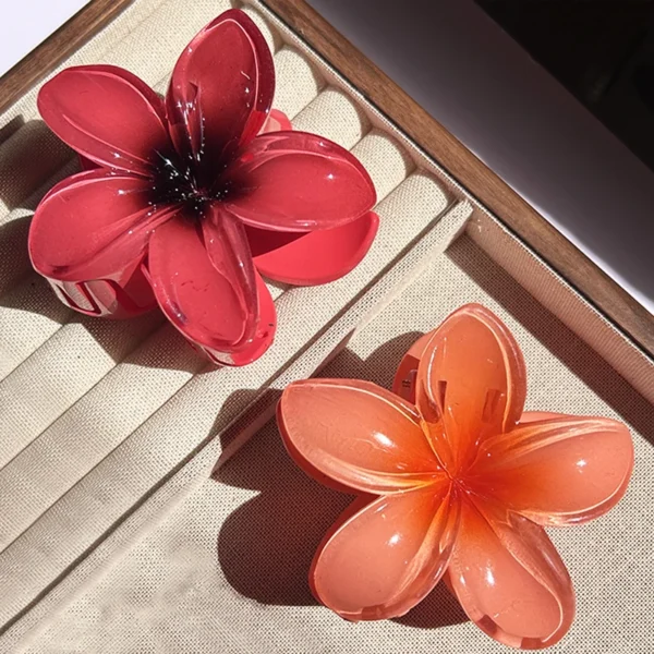 1/2/3 Pcs Hawaiian Gradient Flower Hair Claw Clip Women Fashion Large Hair Clip Girls Hairpin Barrettes Bohemia Hair Accessories - Image 9