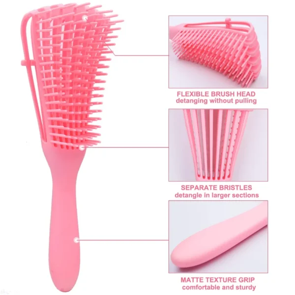 Hair Comb Detangling Brush Scalp Massage Hair Brush Detangler Brush for Curly Hair Thick Hair Octopus Hairbrush Women Men Salon - Image 14