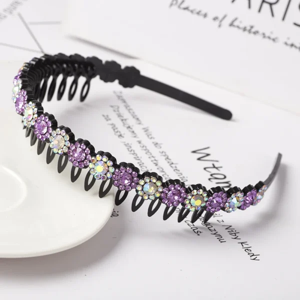 Fashion Pearl Non-Slip Rhinestone Hairbands Elastic Flower Women Hair Hoop Bands Headband Bezel Girls Hair Accessories Headdress - Image 25