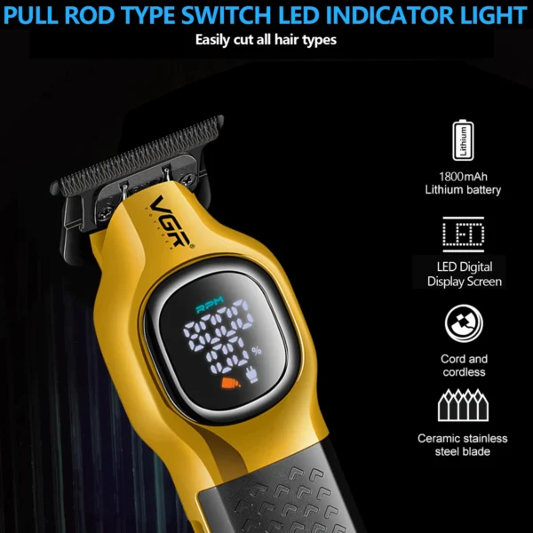 VGR Beard Trimmer Kit 886T Man Hair Clippers Set Vgr 340 Haircut Machine Rechargeables Full Set 37 - Image 4