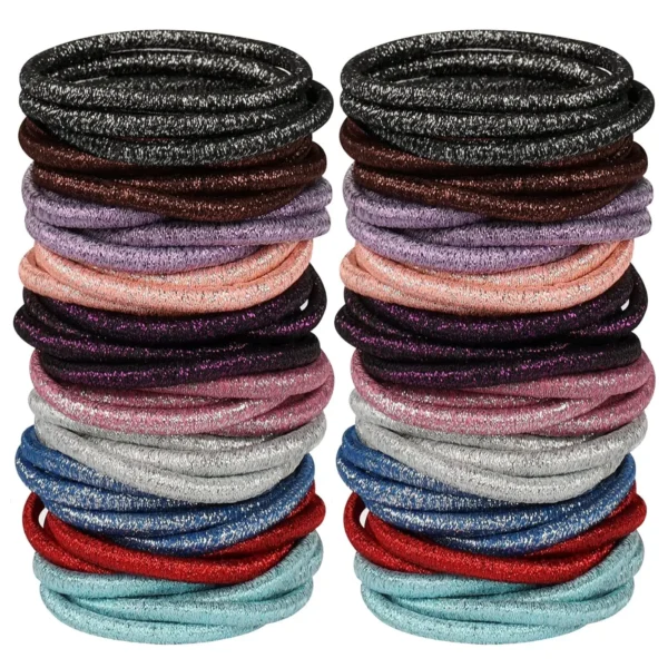 10/30/50pcs 4MM Black Ponytail Holder Elastic Hair Bands Scrunchies For Women Men Girl Lady Hairband Leagues Headband Accessory - Image 8