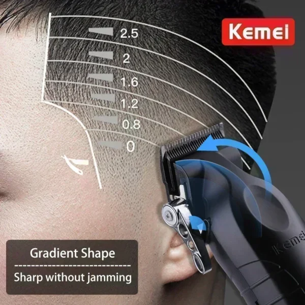 Kemei Hair Clipper Kit KM-2296 KM-2299 KM-1102 Men's Electric Hair Trimmer Machine Professional Hair Cutting Machine Clipper - Image 2